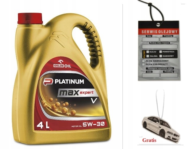 Olej syntetyczny Orlen Oil 4 l 5W-30 V zawieszka serwisowa +zapach do auta