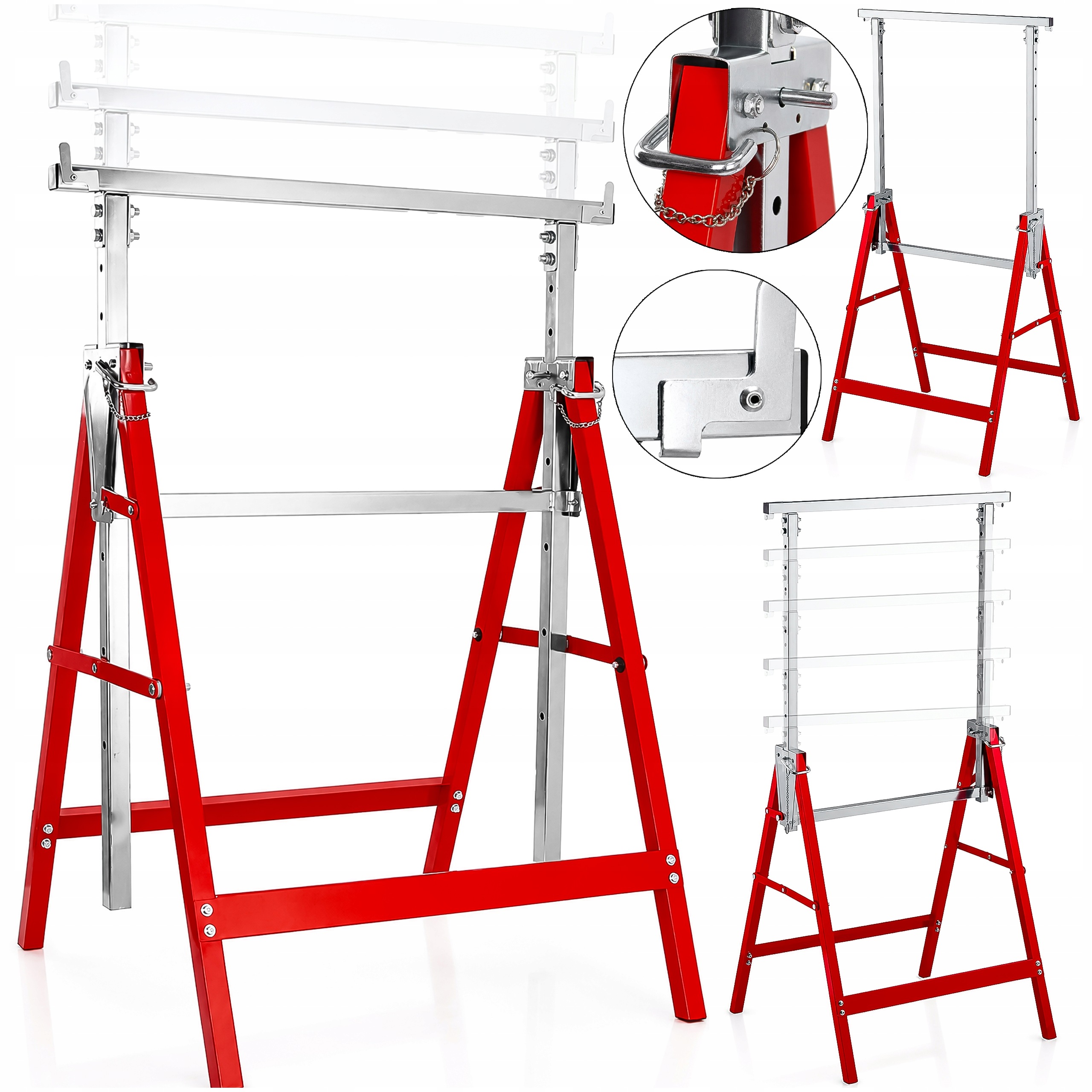 Kobyłki Warsztatowe Koziołki Stojaki 2 Sztuki Regulowane 80-130 CM