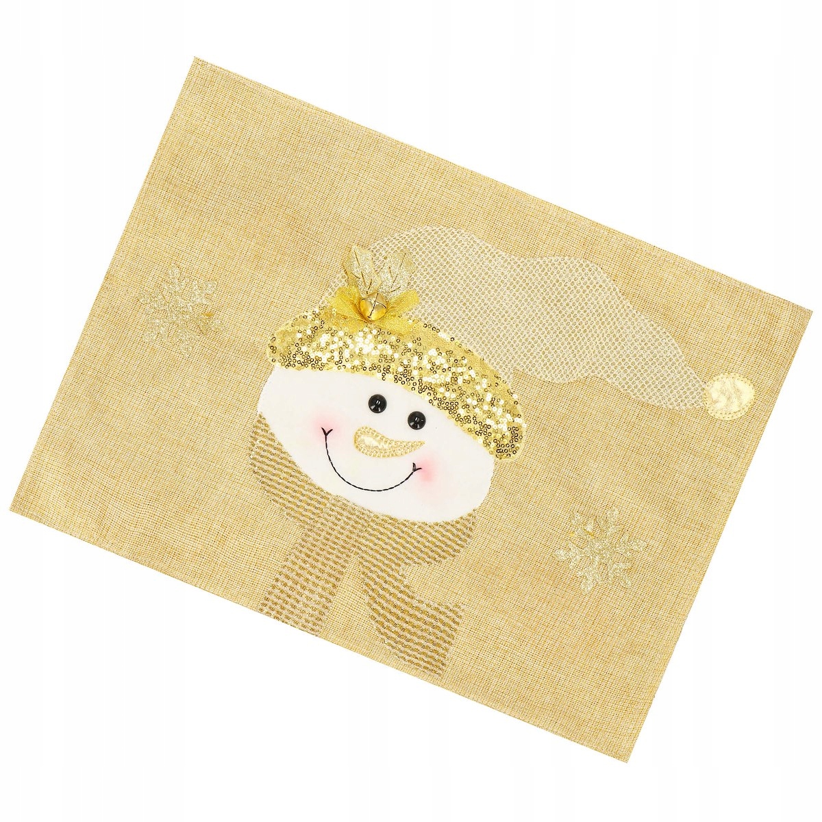 PODKŁADKA MATA NA STÓŁ POD TALERZ ZŁOTA STOŁOWA DEKORACYJNA ŚWIĘTA 48x33cm