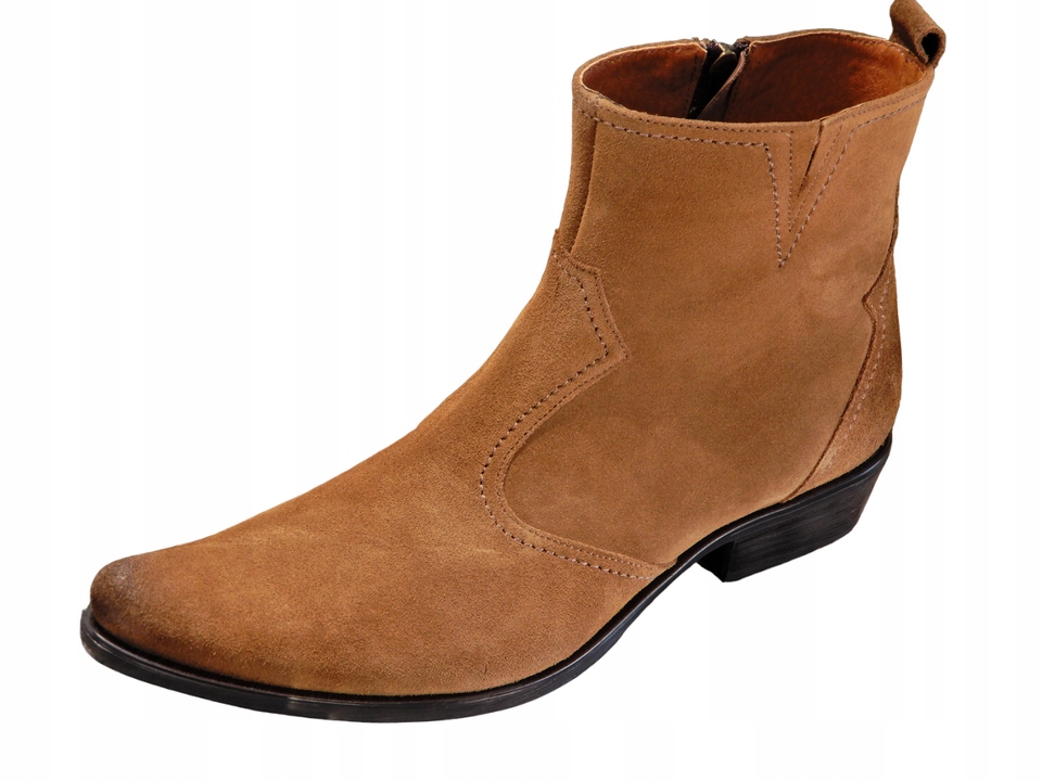 KOWBOJKI STYLOWE RASOWA SKÓRA NATURALNA KLASYK NA ZAMEK CHOPPER 42 Marka inna