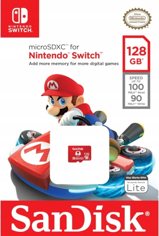 

Karta micro Sd 128GB SanDisk Nintendo Switch
