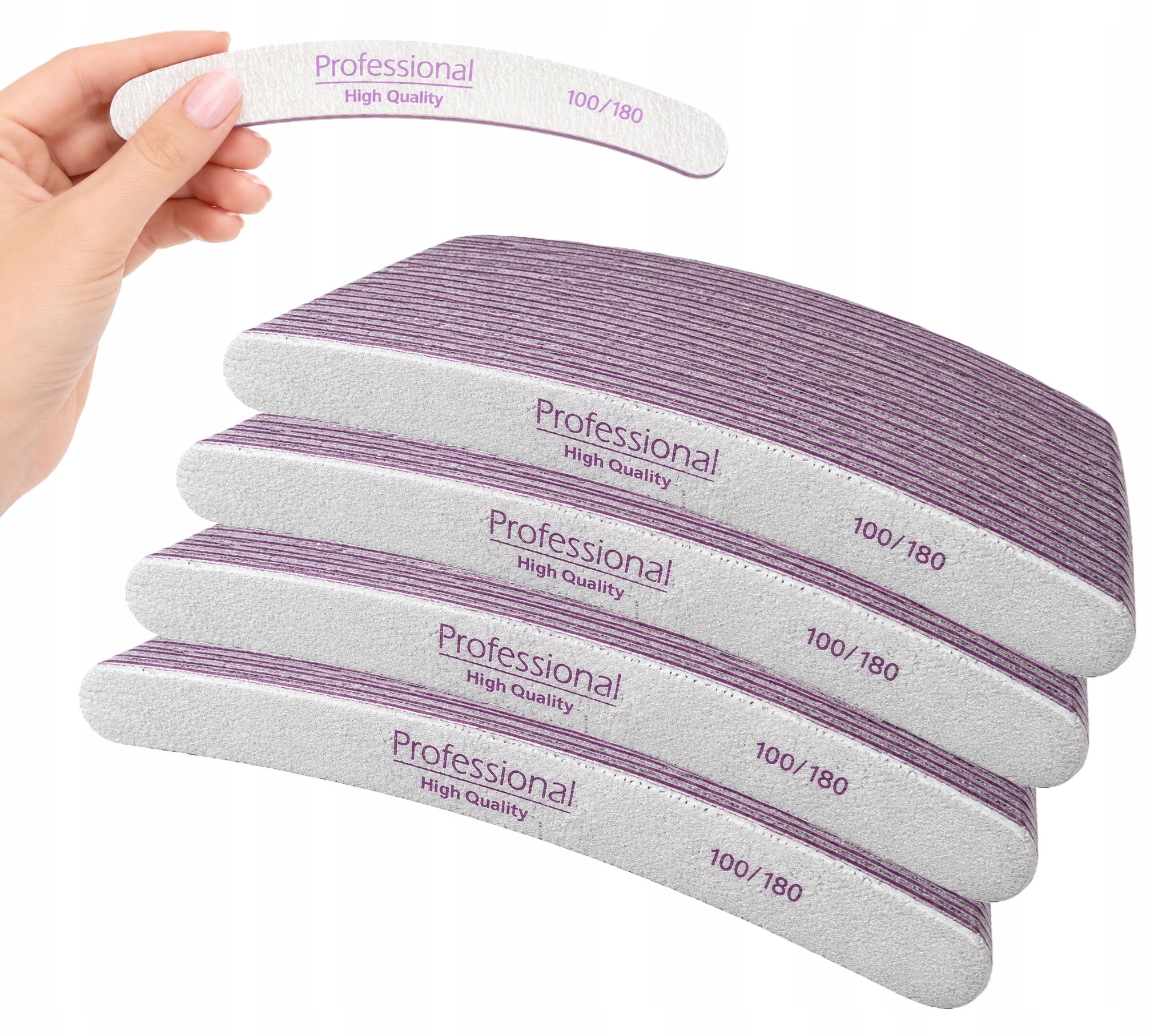 Pilnik do Paznokci Banan Zebra 100/180 Professional Manicure Pedicure