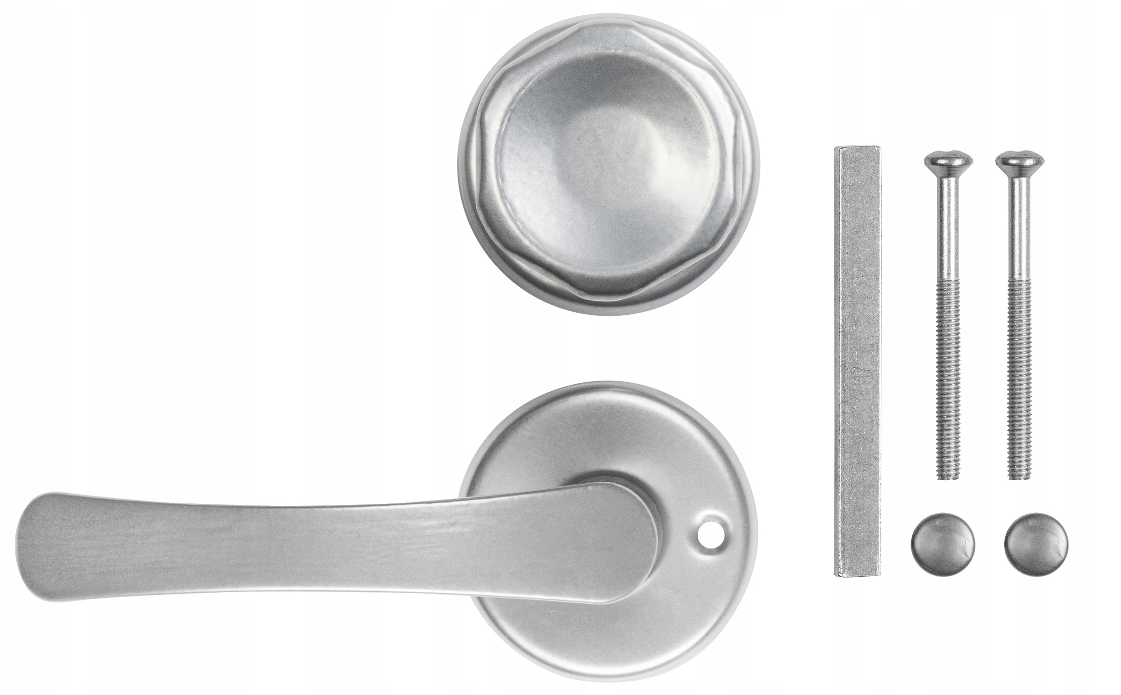 

Gałko Klamka Drzwiowa Do Drzwi Furtki Bram Srebrna