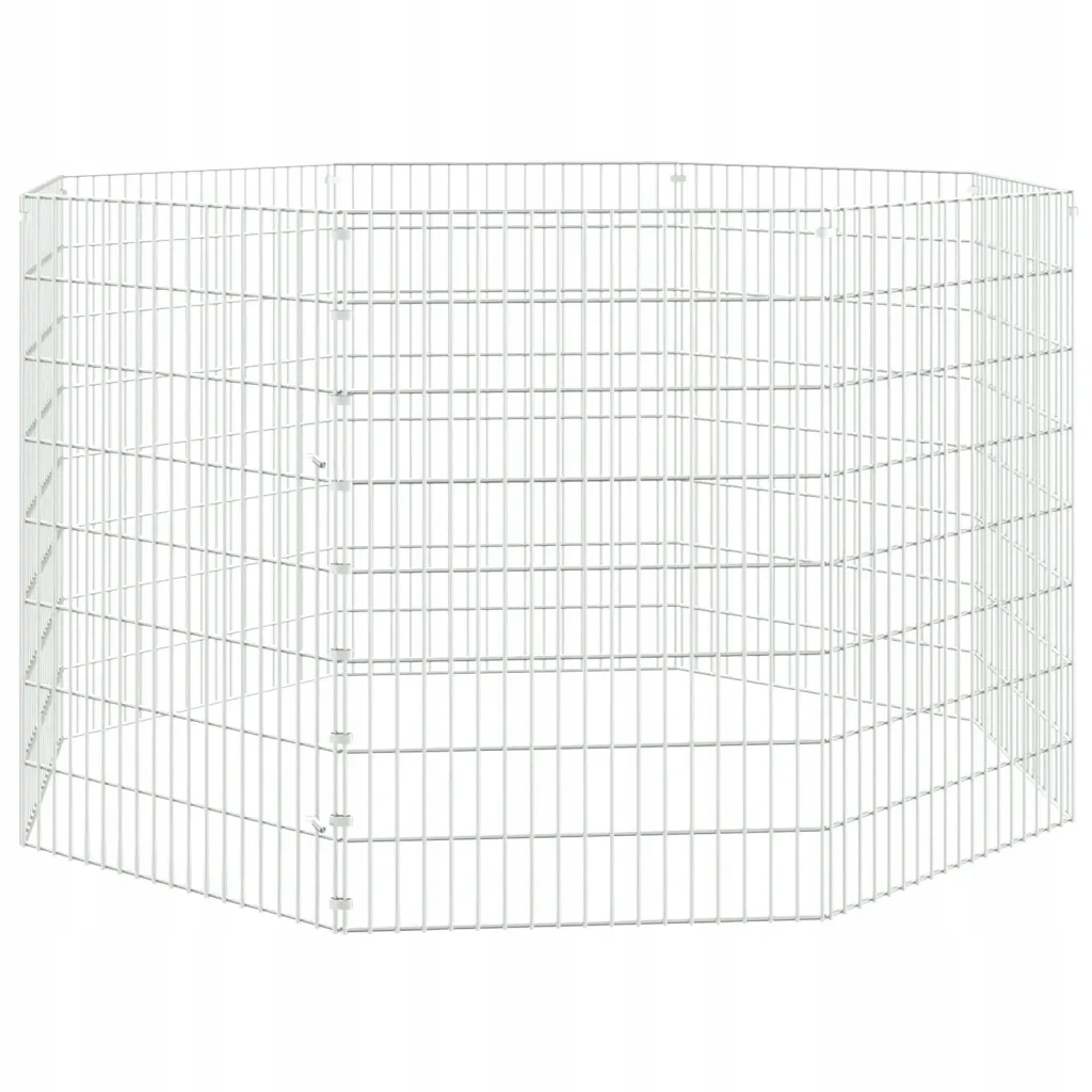 Levně Ohrádka pro zvířata 8 panelů 54 x 80 cm pozinkované železo