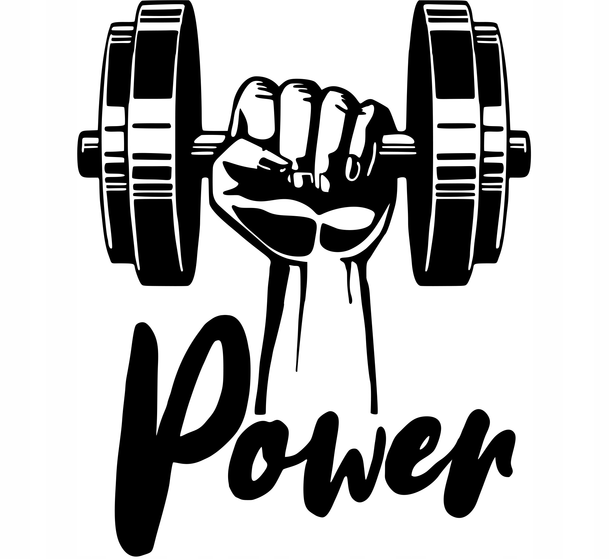 

Naklejka na ścianę Do Siłowni Power Ciężary 94x115