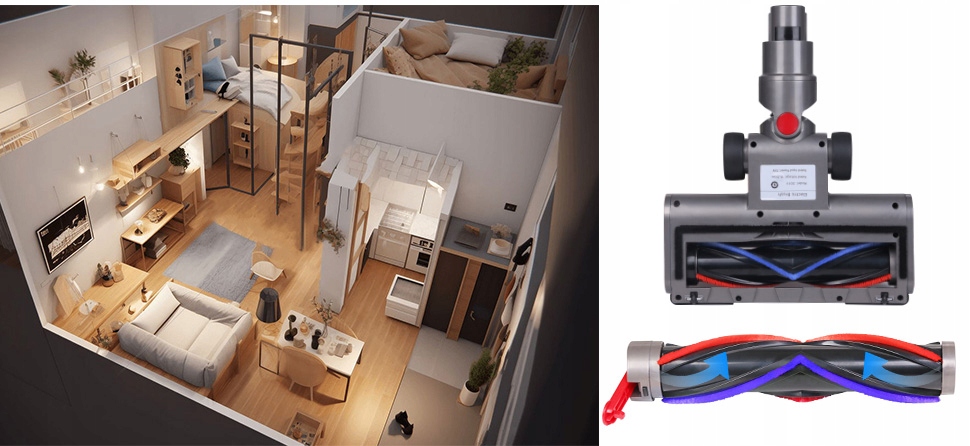 MIĘKKA TURBO SZCZOTKA LED DO ODKURZACZA DYSON V7 V8 V10 V11 V15 Rodzaj zamiennik