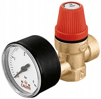 Caleffi Bezpečnostní Ventil Pro Připojení Gw A Manometrem 1/2" 6 Bar