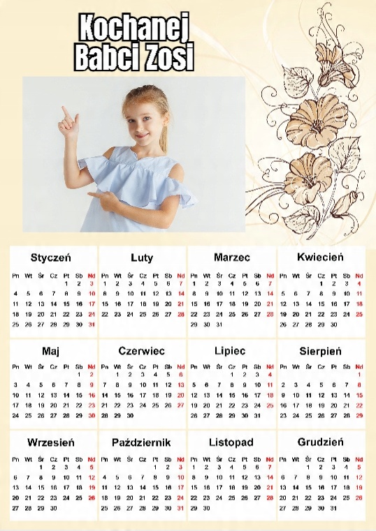 

Foto magnes Kalendarz Dzień Babci Dziadka Prezent
