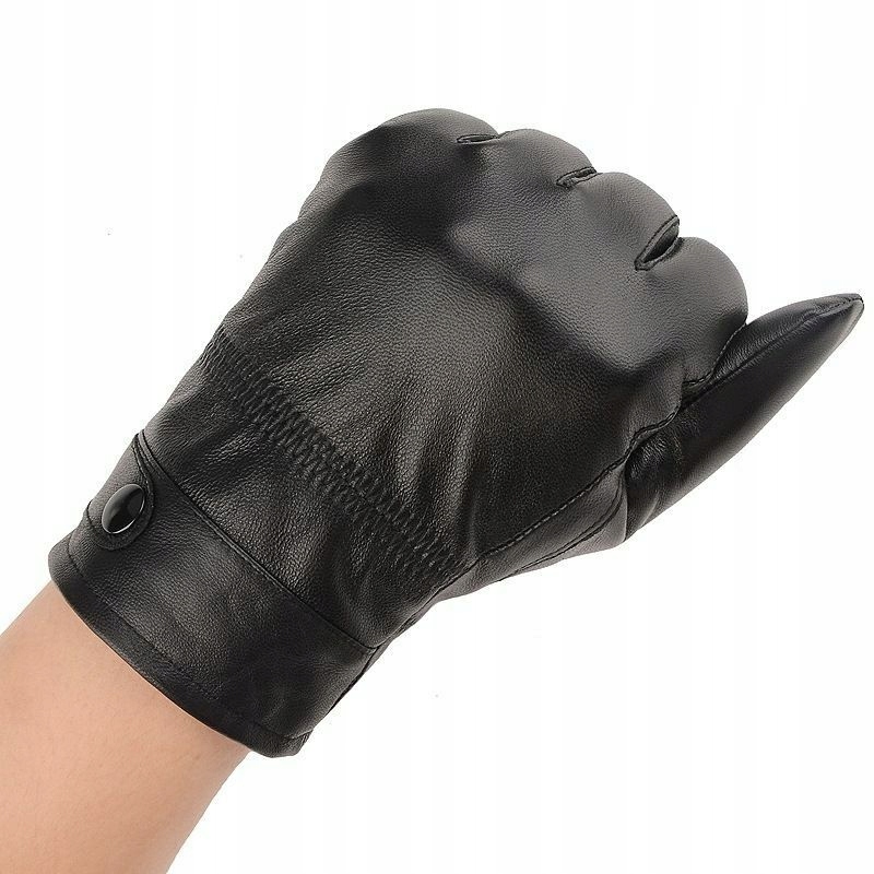 SKÓRZANE RĘKAWICZKI CIEPŁY ZIMA WNĘTRZE POLAROWE Rodzaj pięciopalczaste