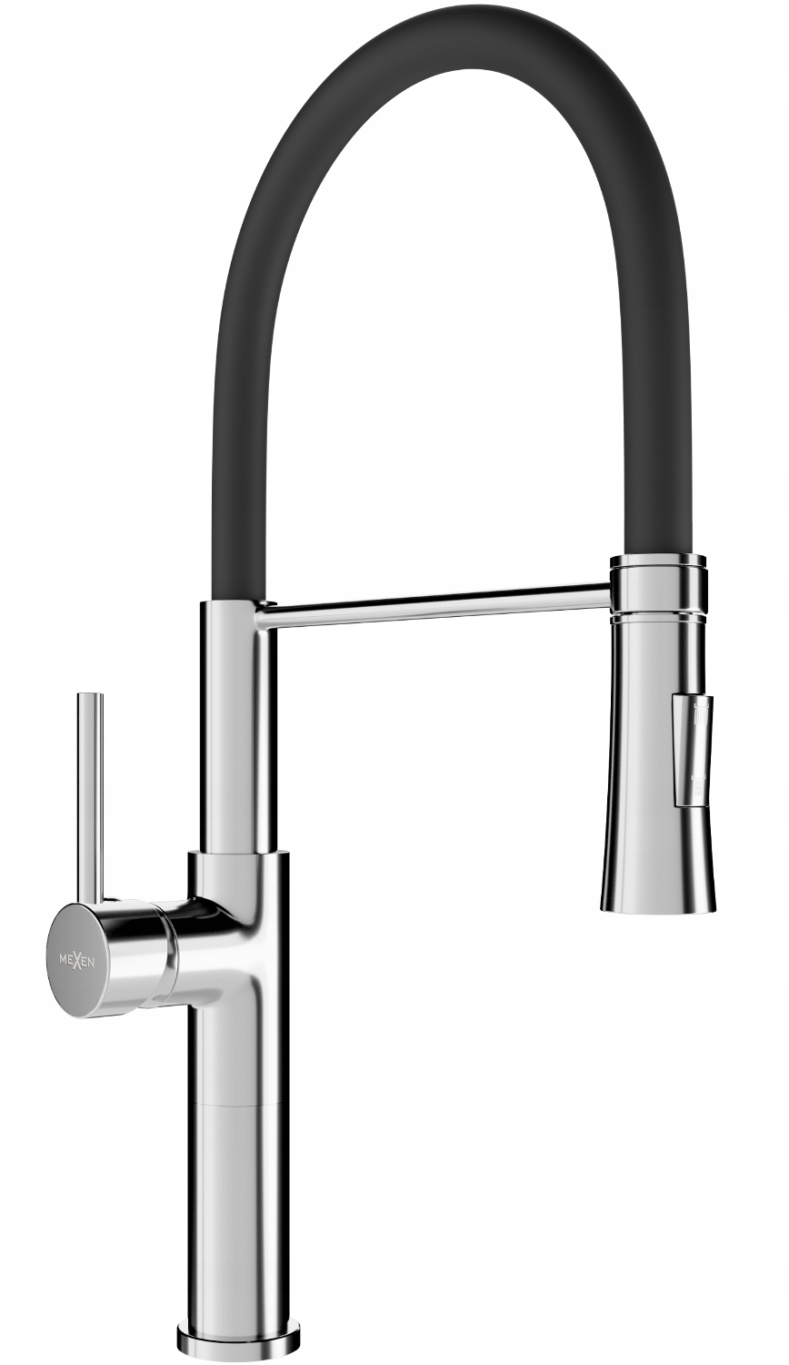 Mexen Dina Bateria Kuchenna Kran Wyciągana Gięta Wylewka Chrom