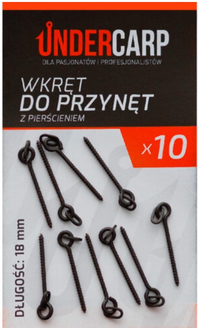 Wkręt do przynęt z pierścieniem 18mm do kulek i pelletu Undercarp