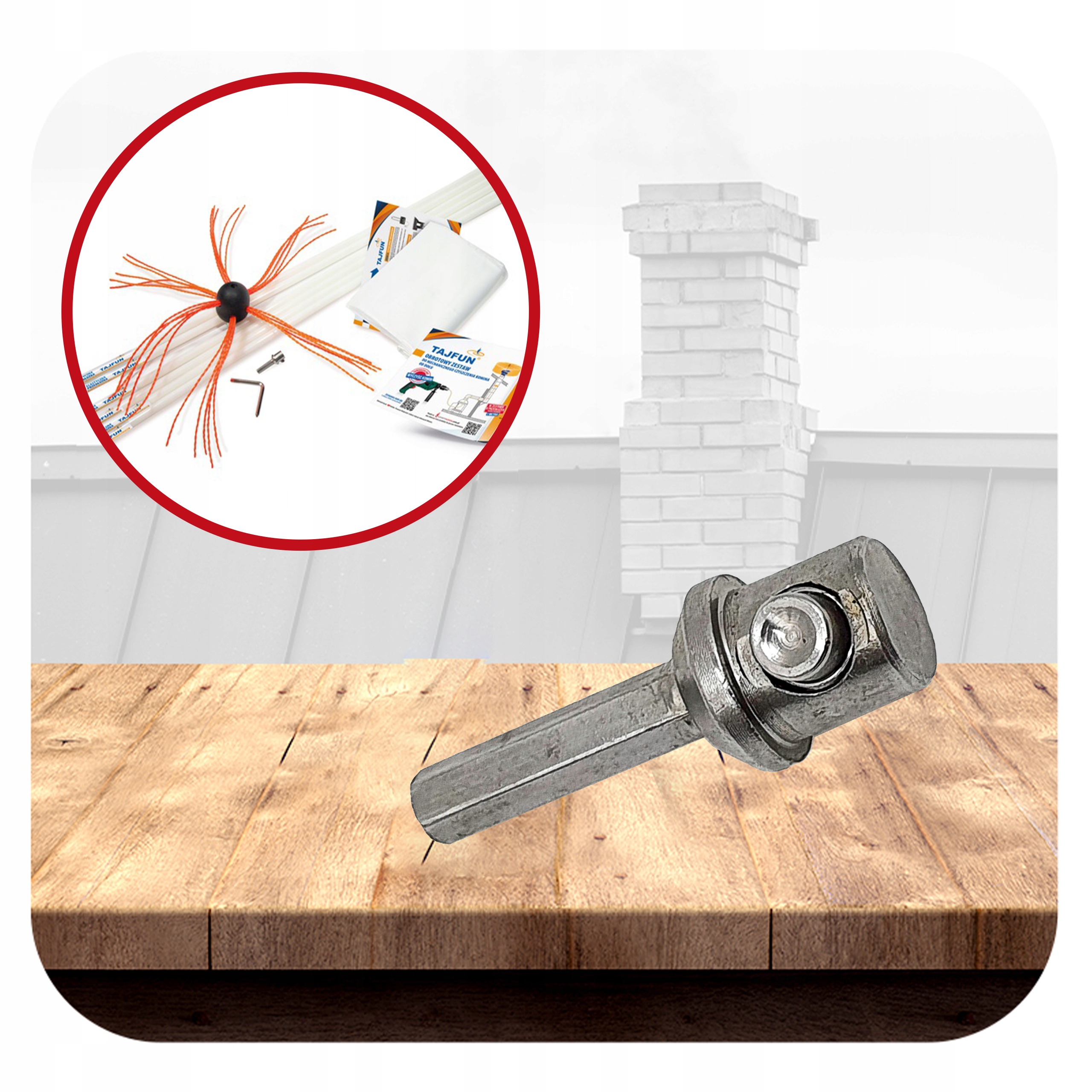 ADAPTER PRZEJŚCIÓWKA ORYGINALNA DO ZESTAWU NA WIERTARKĘ TAJFUN DO KOMINA Marka Prowent