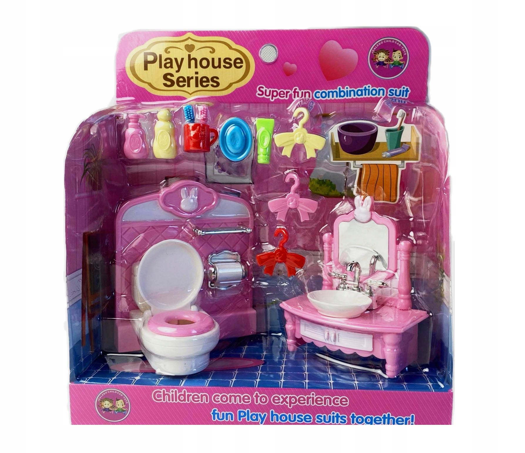 ZESTAW MEBLI ŁAZIENKOWYCH DLA LALEK