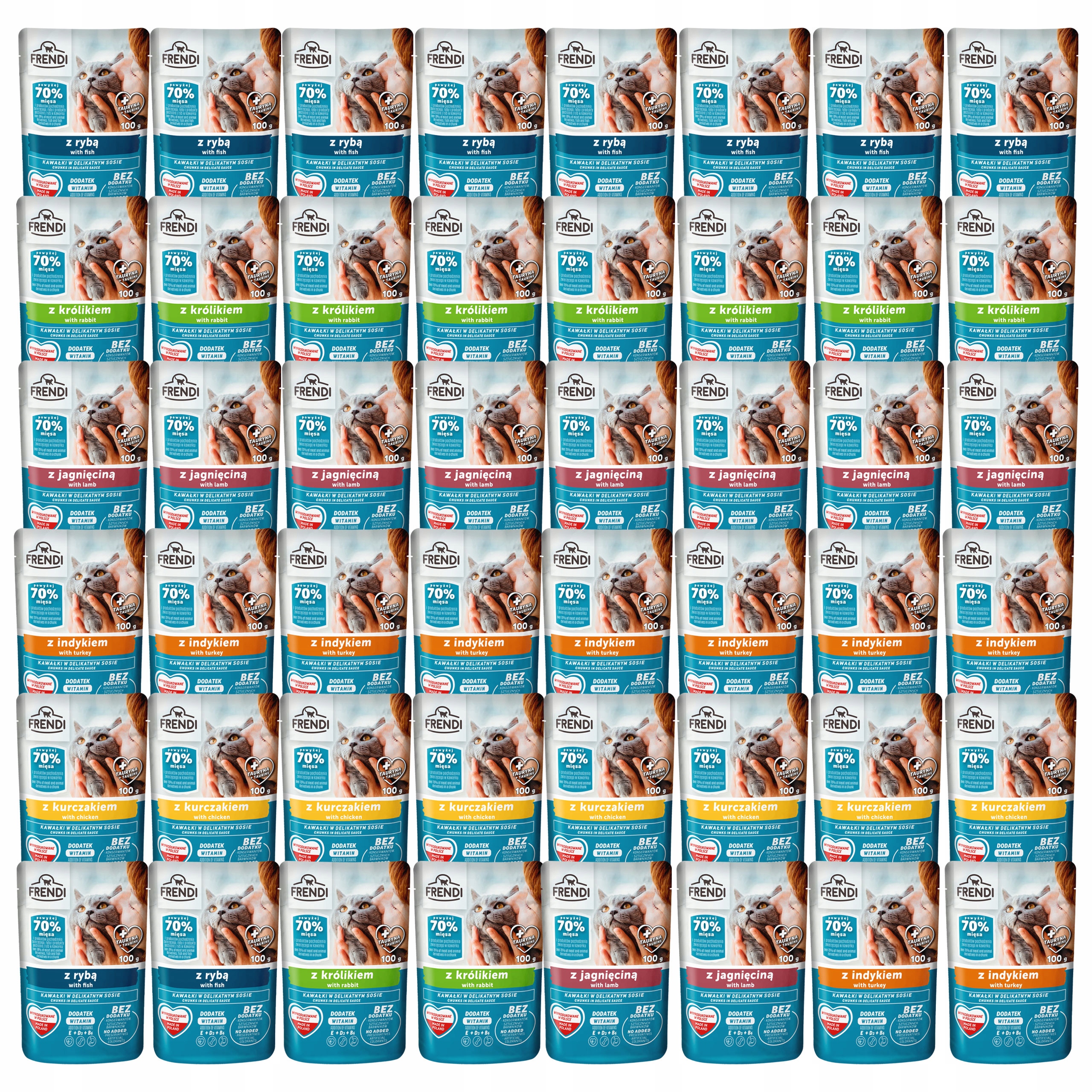 Levně Frendi Kapsička krmivo mokré pro kočky mix chutí 48 x 100 g