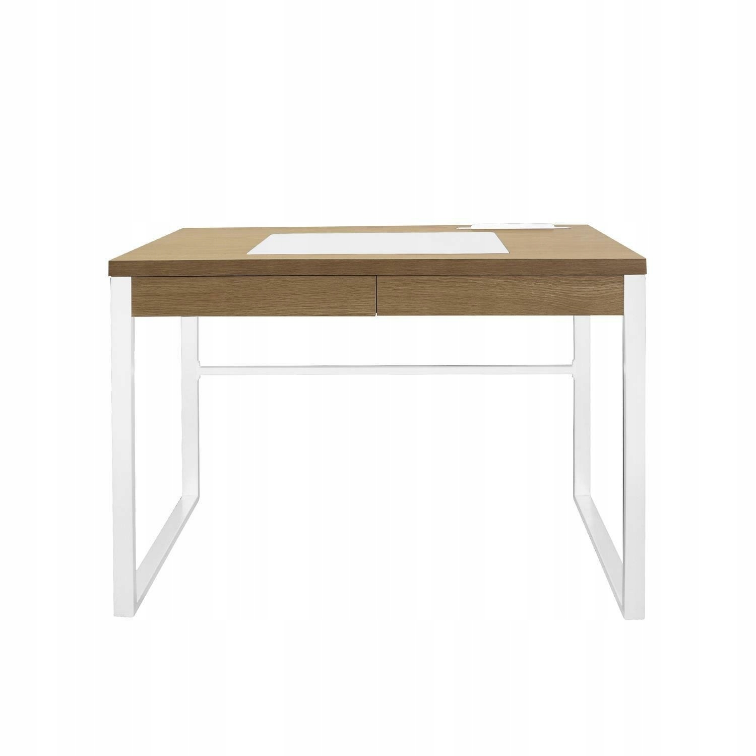 Biurko Dolem Industrial biała podstawa Wysokość mebla 74 cm