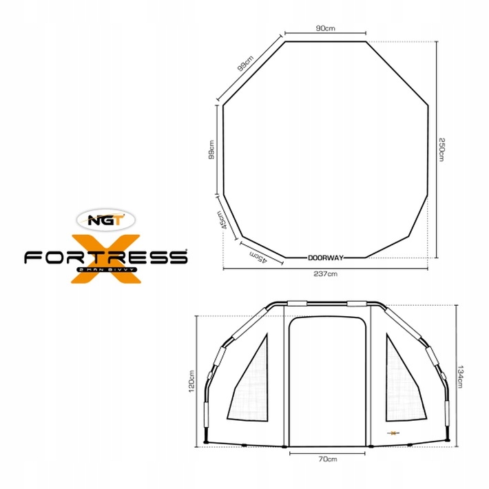 NGT NAMIOT KARPIOWY Z DASZKIEM FORTRESS + GRATIS Kod producenta fortress-hood