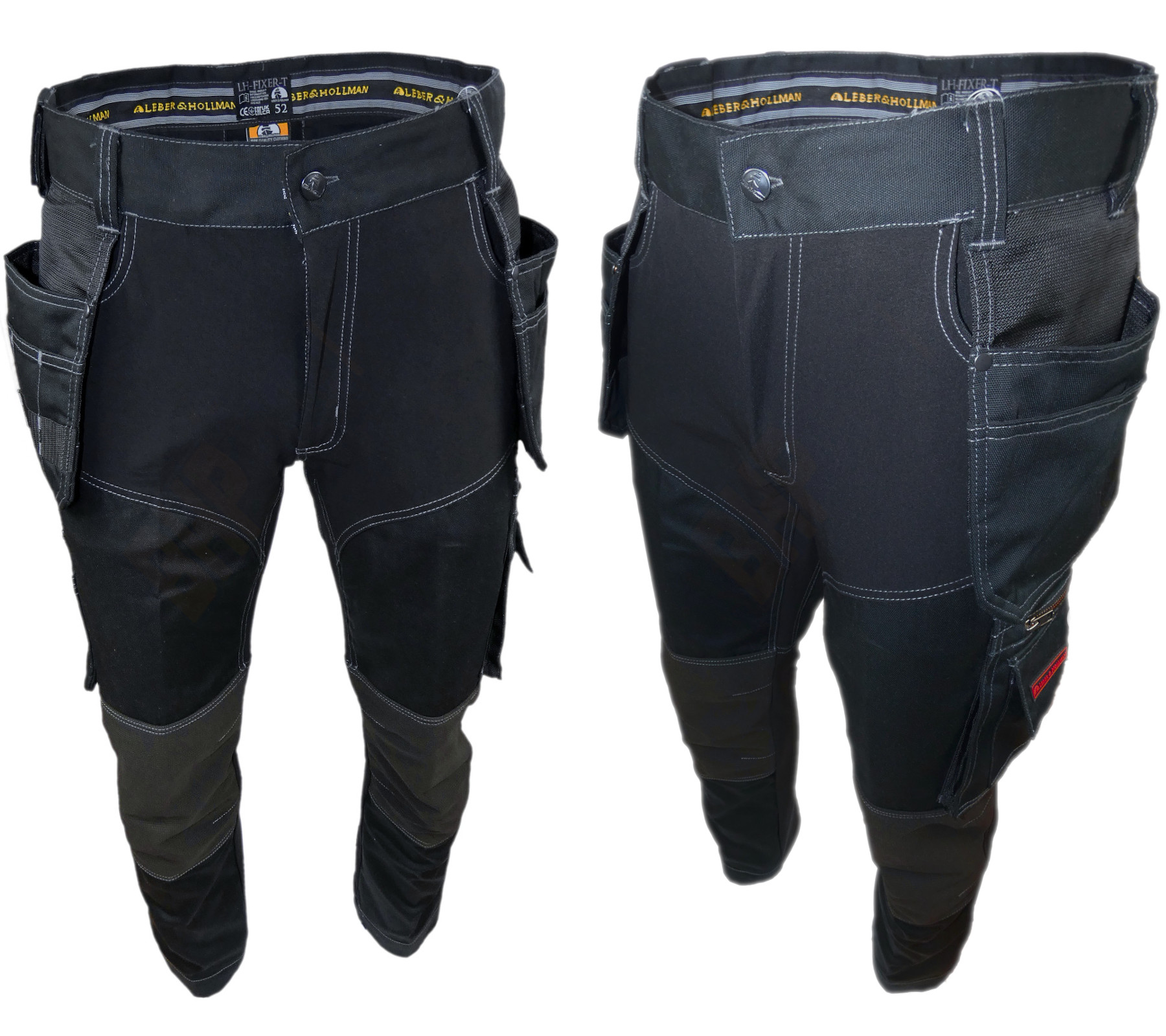 ELAstyCZNE sPoDnIe rObOcze FIXER czarne MONTERSKIE