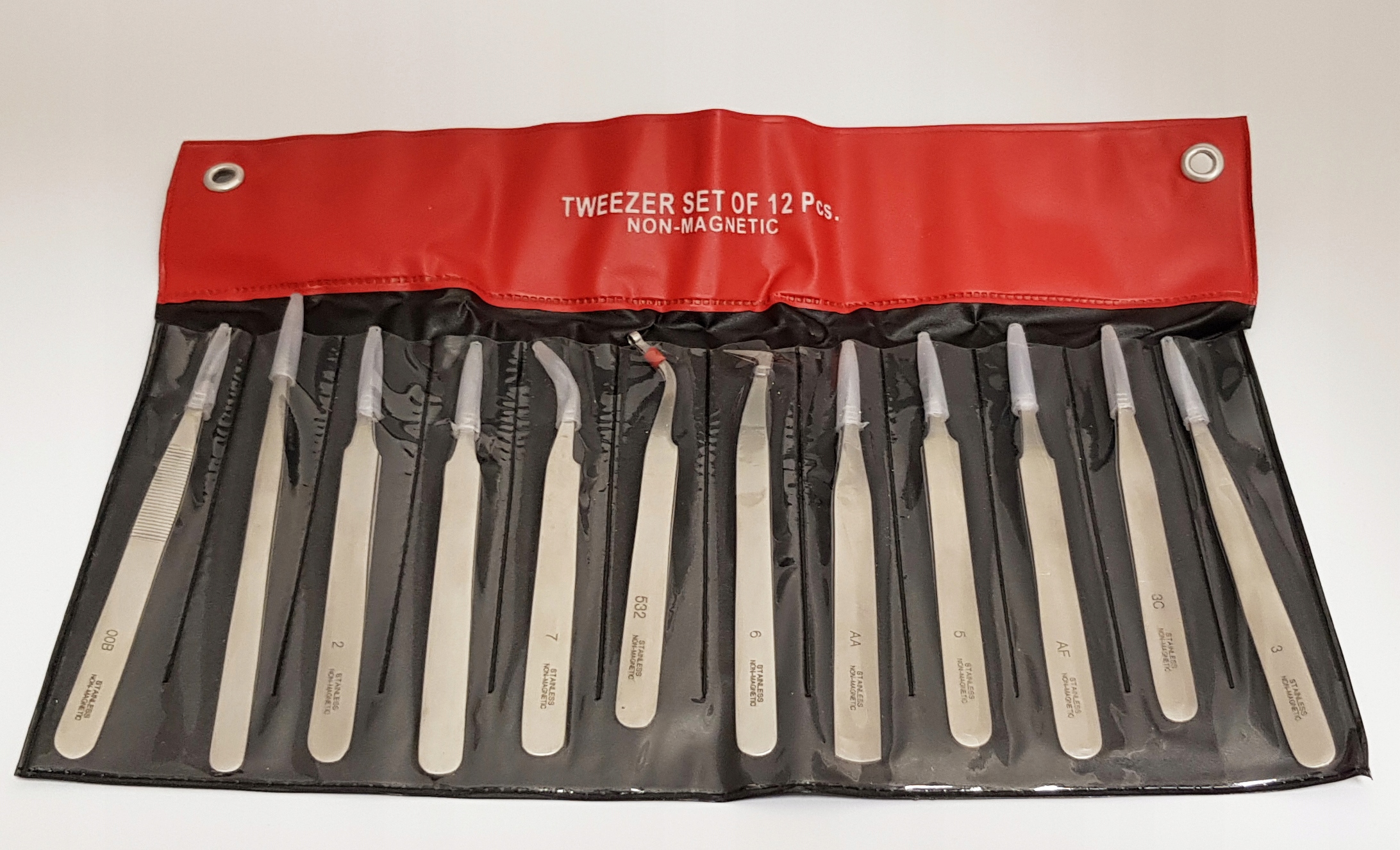 Antimagnetické pinzety sada 12 kusů
