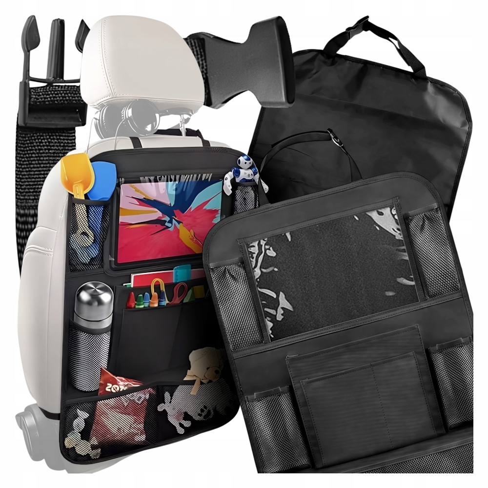 ORGANIZER NA FOTEL SAMOCHODOWY DLA DZIECKA MIEJSCE NA TABLET KIESZONKI