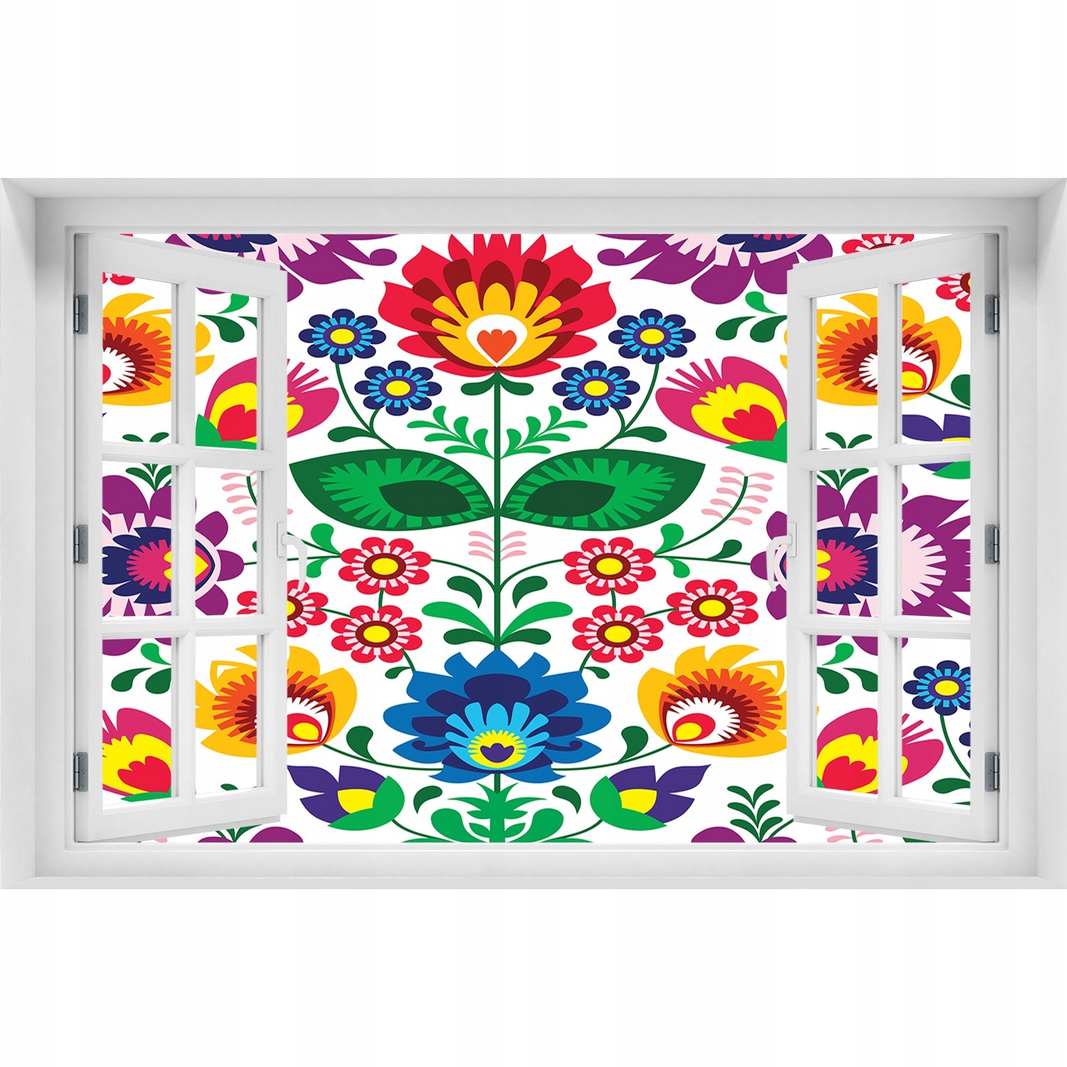

3D Okno Naklejka na ścianę Etniczny wzór 150x100