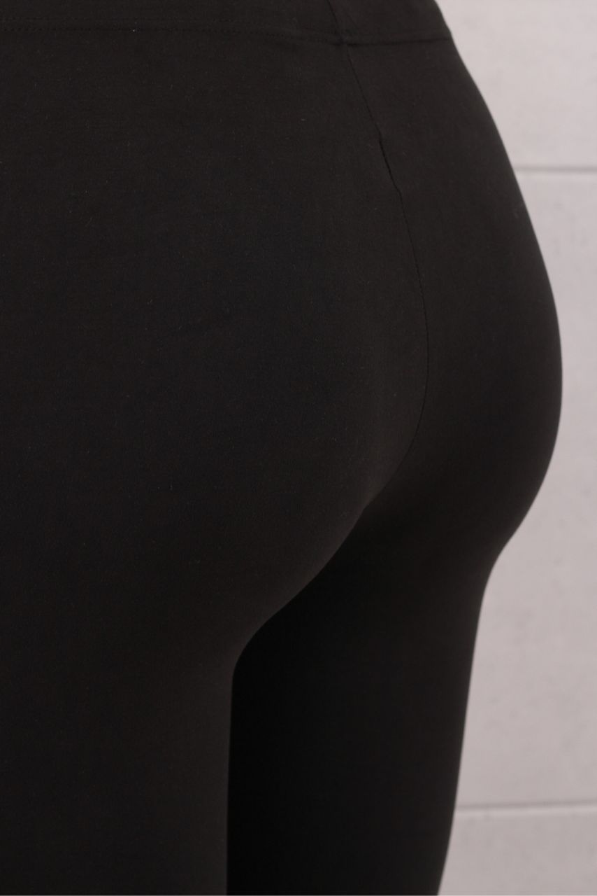 LEGINSY BAWEŁNIANE ELASTYCZNE SPORTOWE WYSZCZUPLAJĄCE DUŻE ROZMIARY Kolor czarny