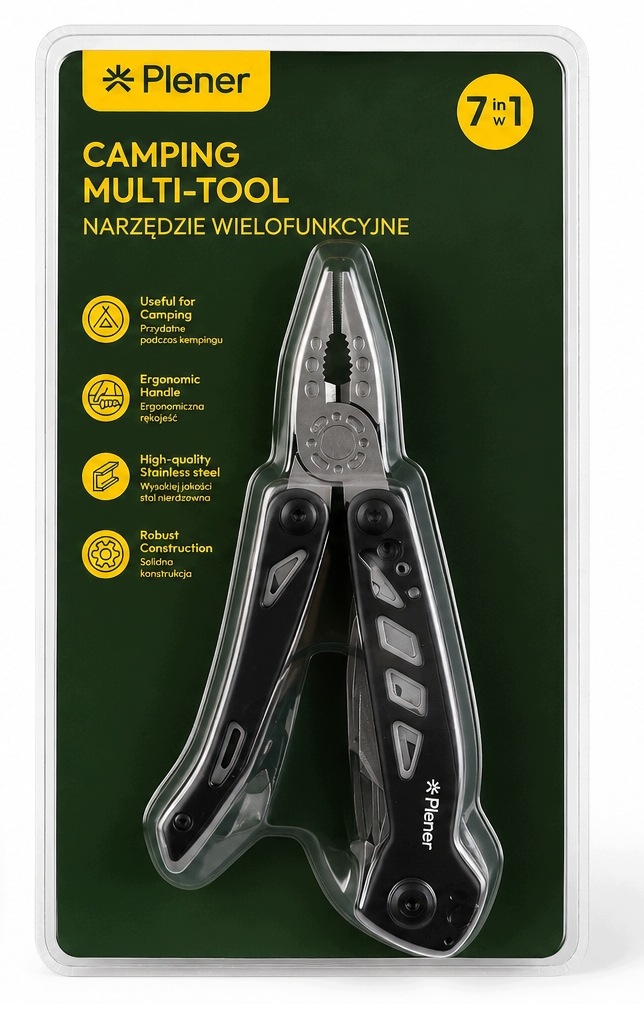 Multitool Plener 7w1 Narzędzie Wielofunkcyjne Turystyczne Camping Outdoor