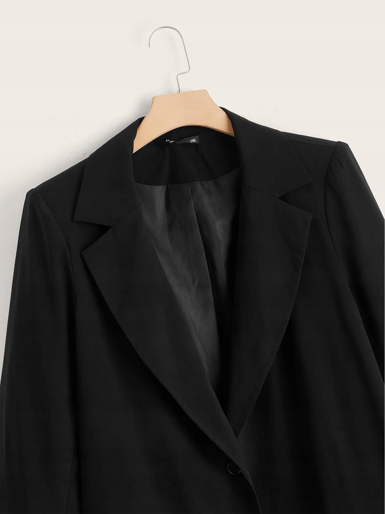 Dámský Kabát Sako Girl Power Černý Casual Shein 5XL 50