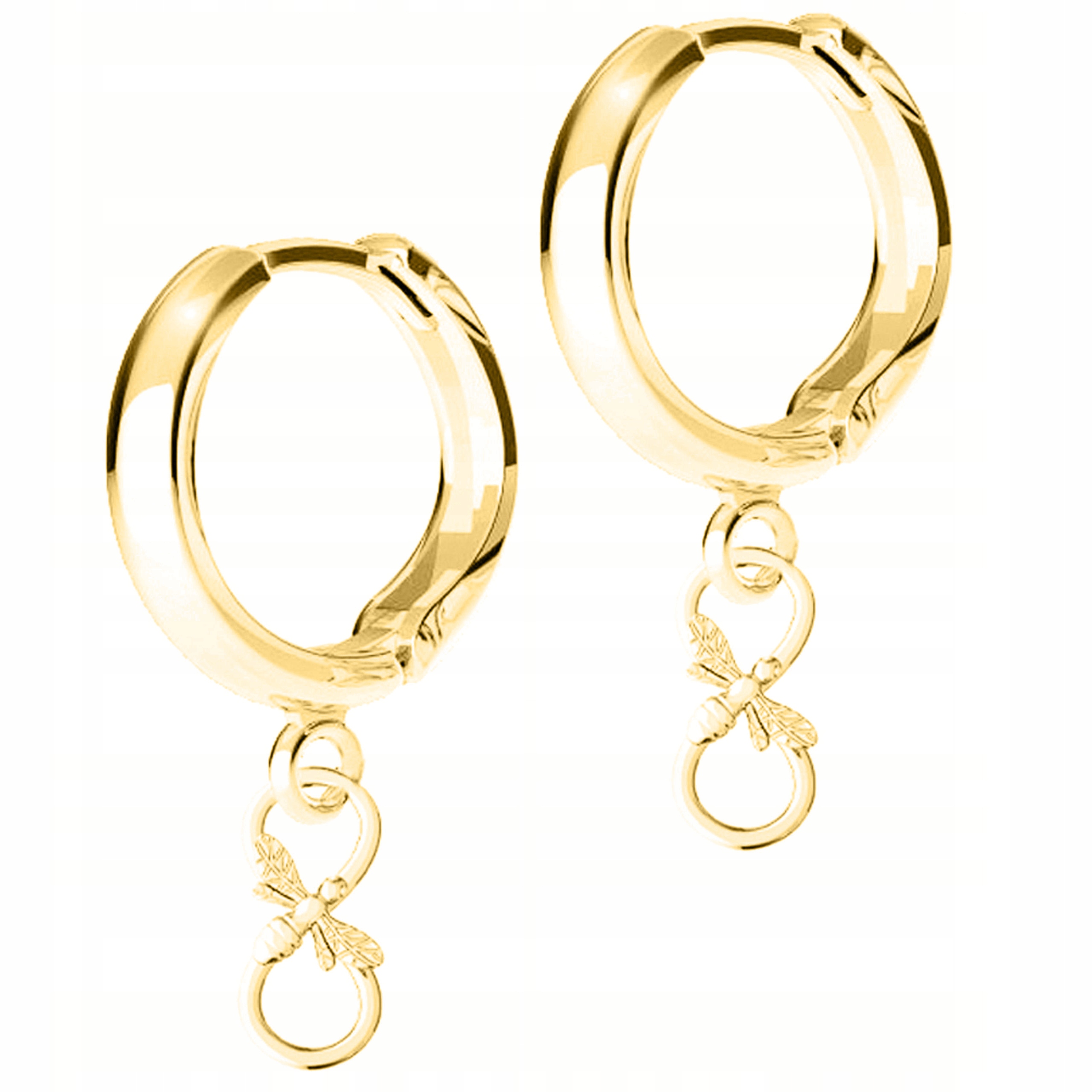 Zlaté Náušnice se znamením nekonečna Infinity Osmička Stříbro 925