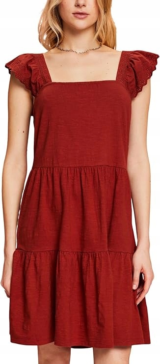 Esprit Šaty Hnědá Před Koleno Dámská Jednoduchá Casual M Jgo