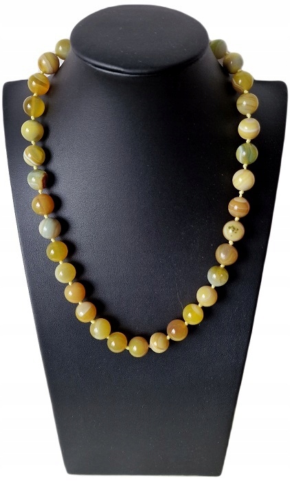 Mléčný Achát Jantarový Přírodní Náhrdelník Etno Art Kameny Kreativity