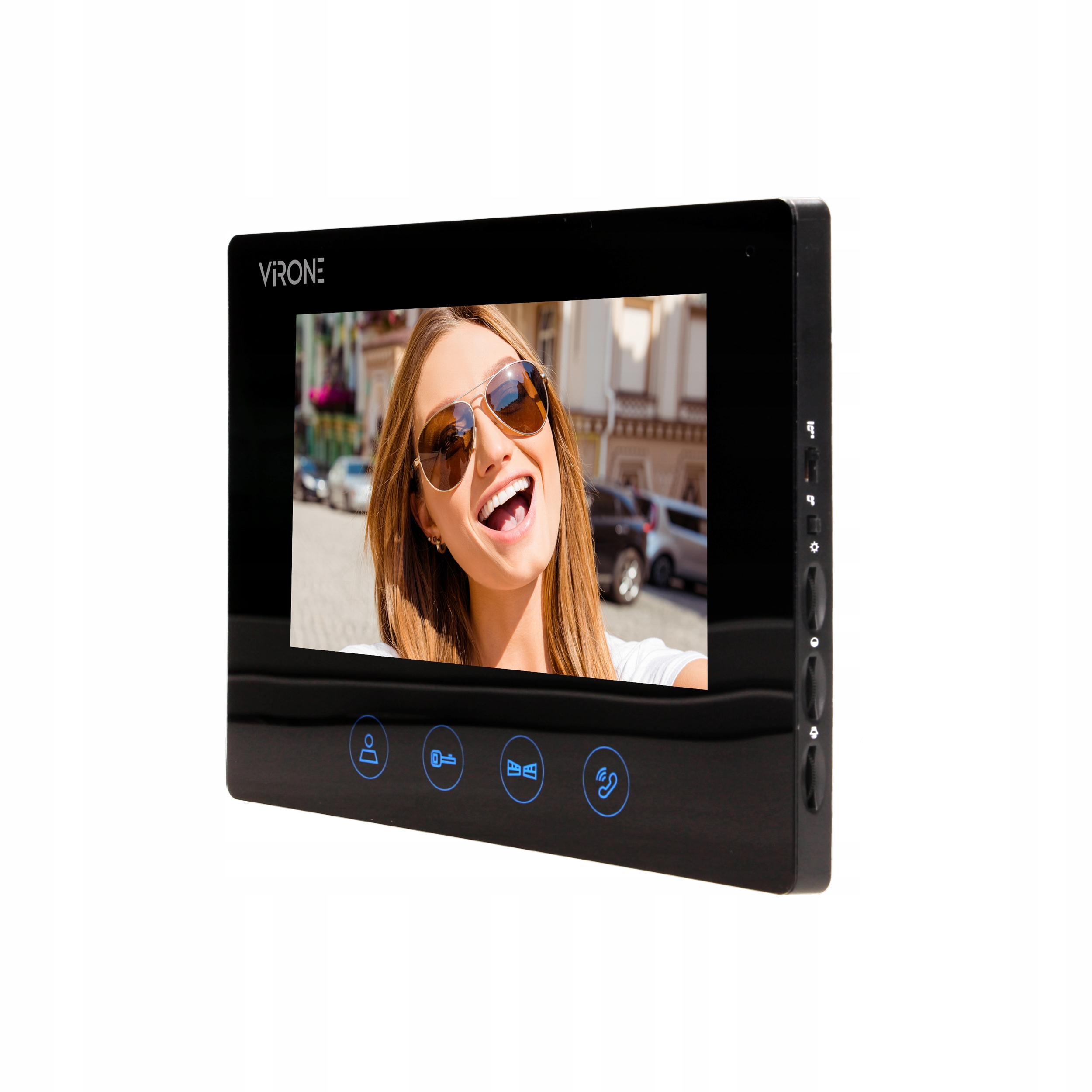 Wideodomofon Videodomofon Daszek Furtka + Brama LCD 7'' ORNO Marka Virone