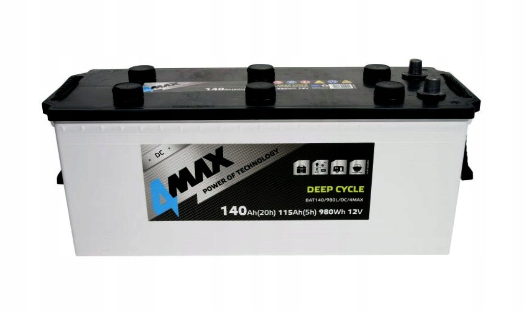 BAT140/980L/DC/4MAX - Аккумулятор 4max Deep Cycle 12V 140ah 980wh L+