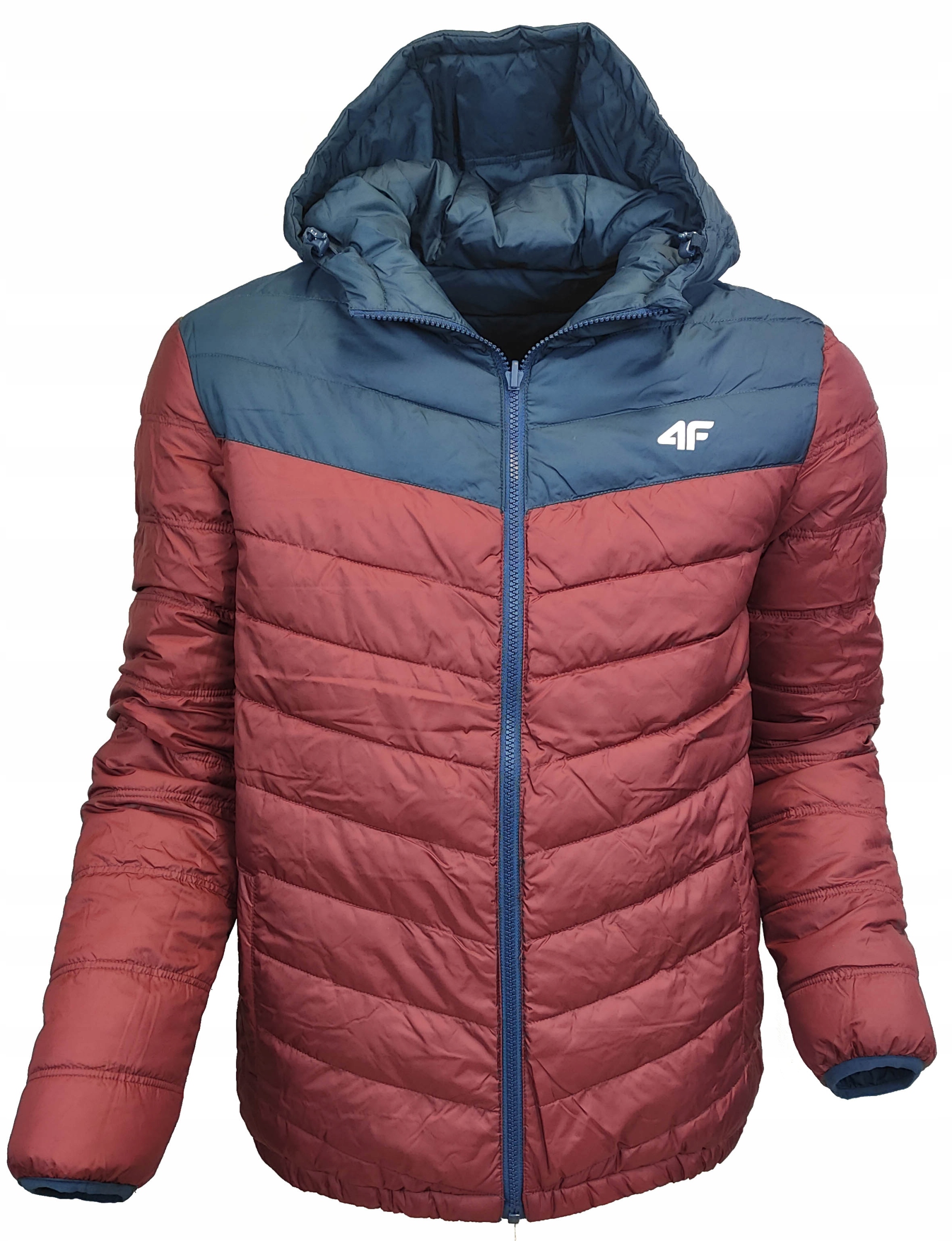 4F KURTKA ZIMOWA DWUSTRONNA BORDO GRANAT MĘSKA M