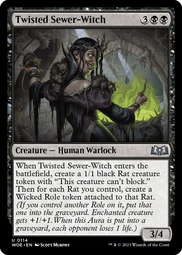 Mtg 2x Twisted Sewer-Witch Foil (u)
