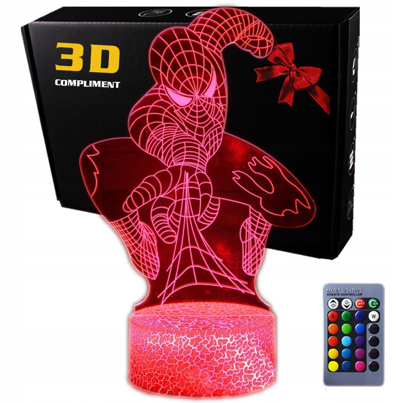

Lampka 3D nocna led usb pilot Piłka Spider-Man