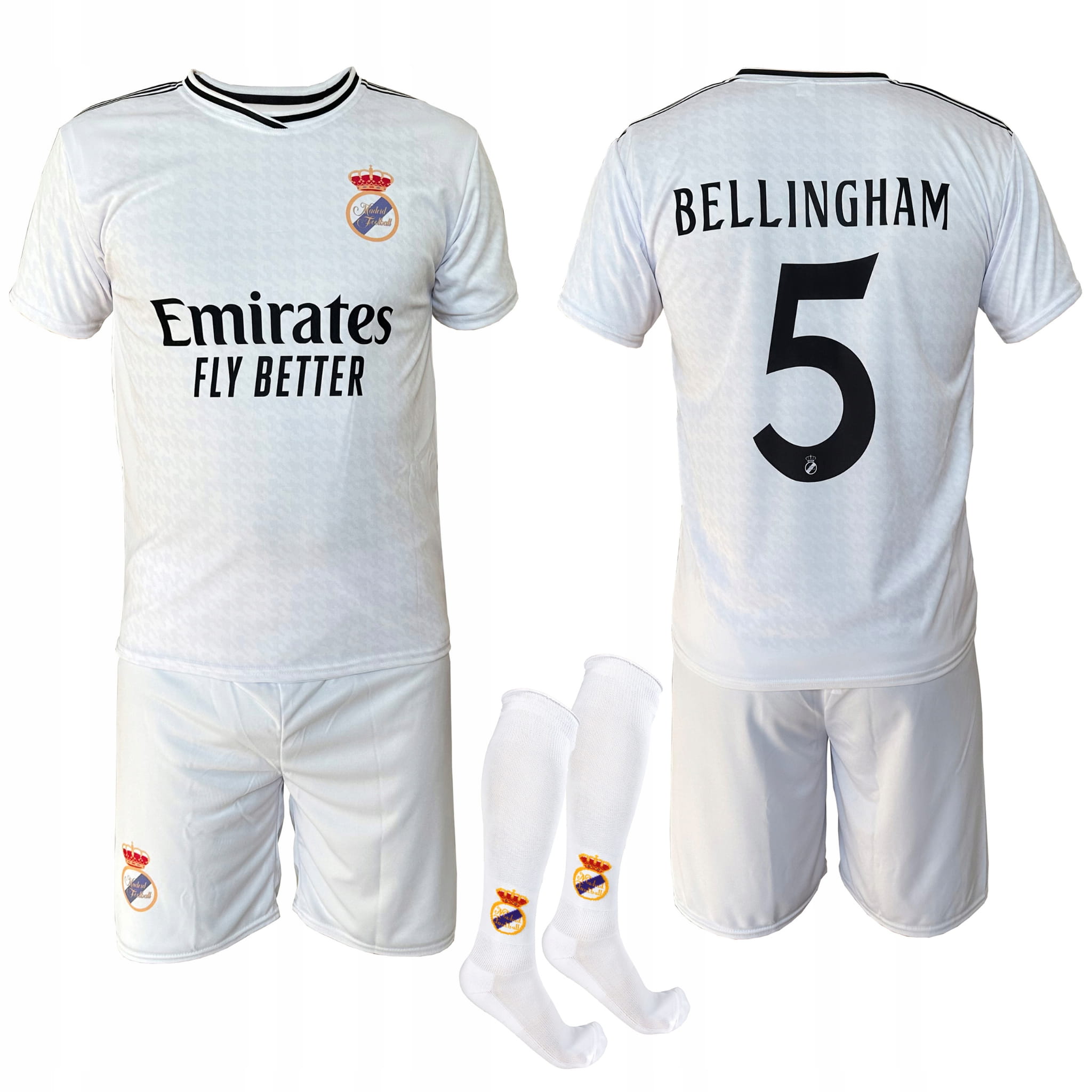 Bellingham strój komplet piłkarski sportowy koszulka spodenki getry 128