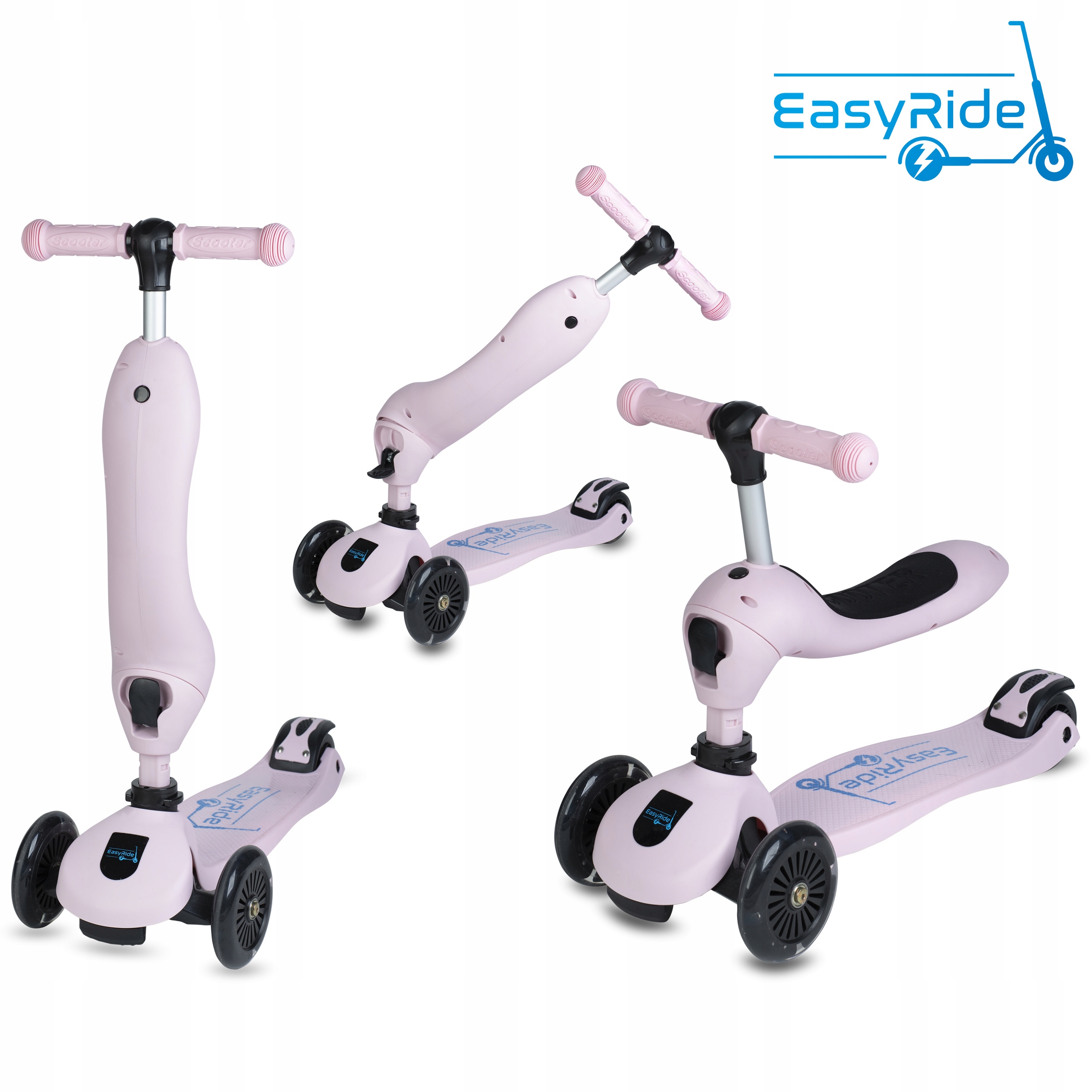 

Hulajnoga Dla Dzieci Easy Ride Jeździk 2w1 Rose