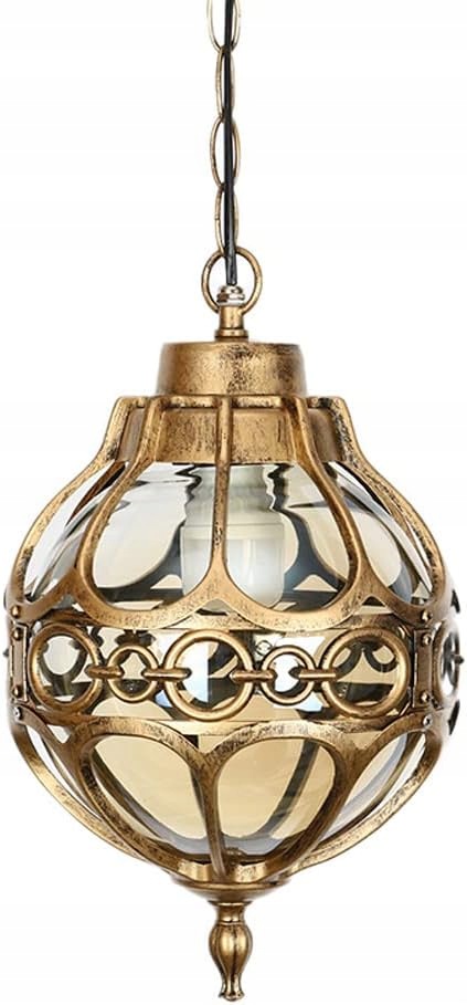 Závesná lampa staré zlato