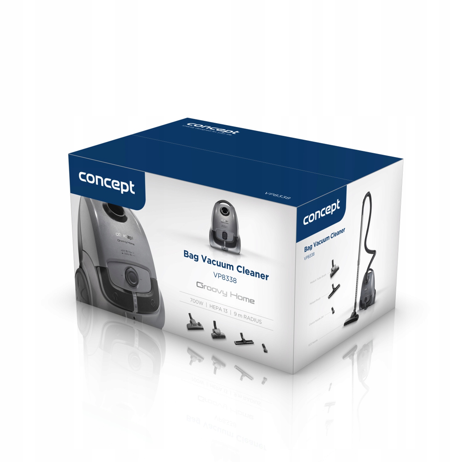 ODKURZACZ WORKOWY CONCEPT VP8338 Wysokość produktu 41 cm