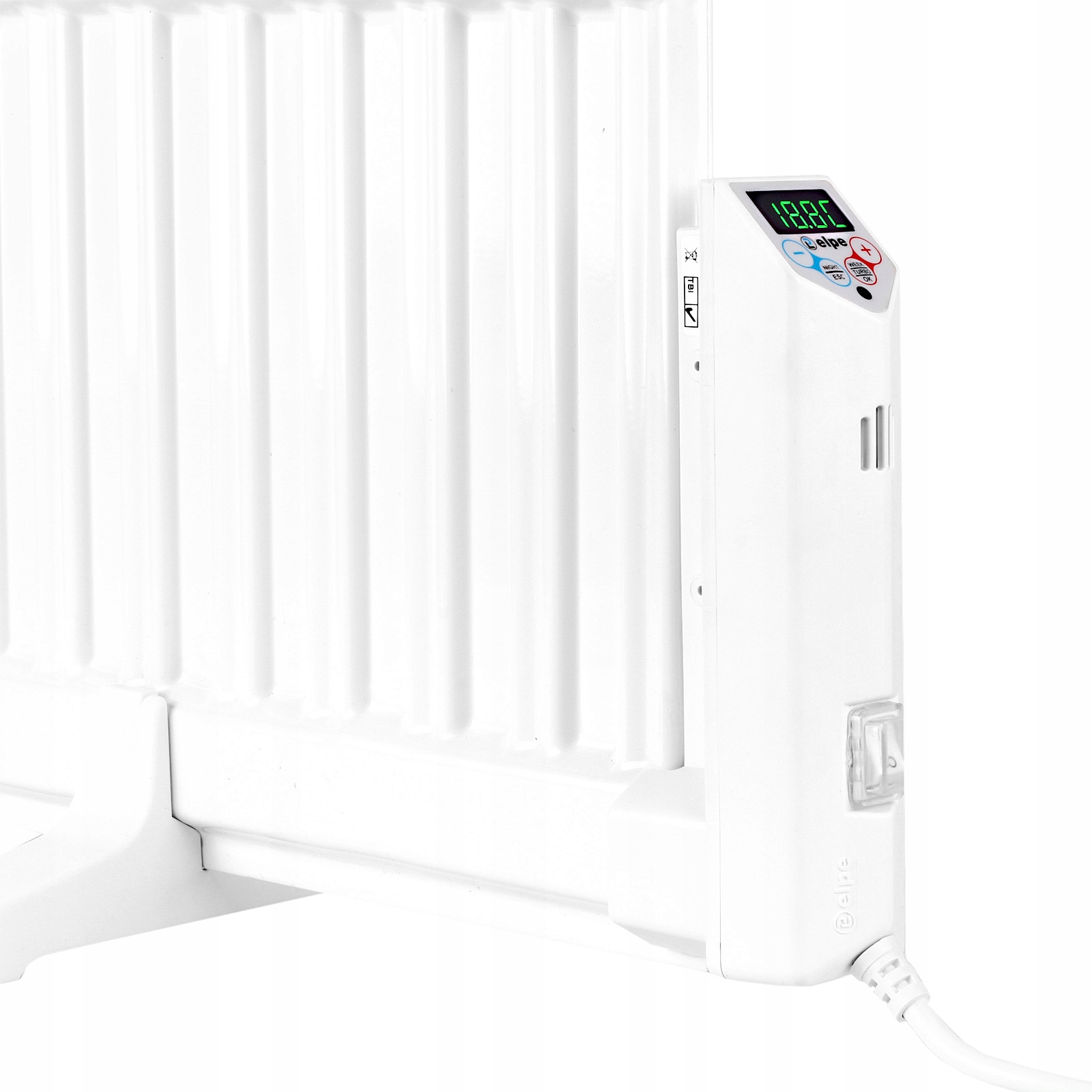 Grzejnik elektryczny olejowy 1500 W LCD PL ELPE panelowy biały 66x78cm Szerokość 780 mm