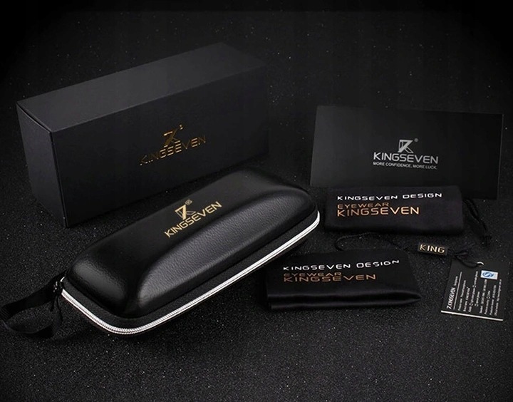 OKULARY PRZECIWSŁONECZNE DAMSKIE KINGSEVEN KOCIE POLARYZACJA UV400 + ETUI Szerokość soczewki 61 mm
