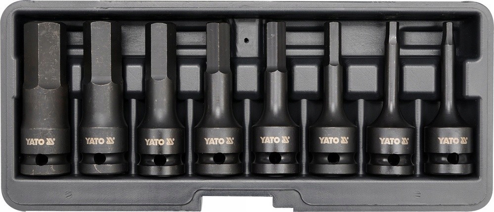 Zestaw Udarowe Klucze Imbusowe Trzpieniowe imbusy 1/2" Hex 6-19mm Yato 8cz