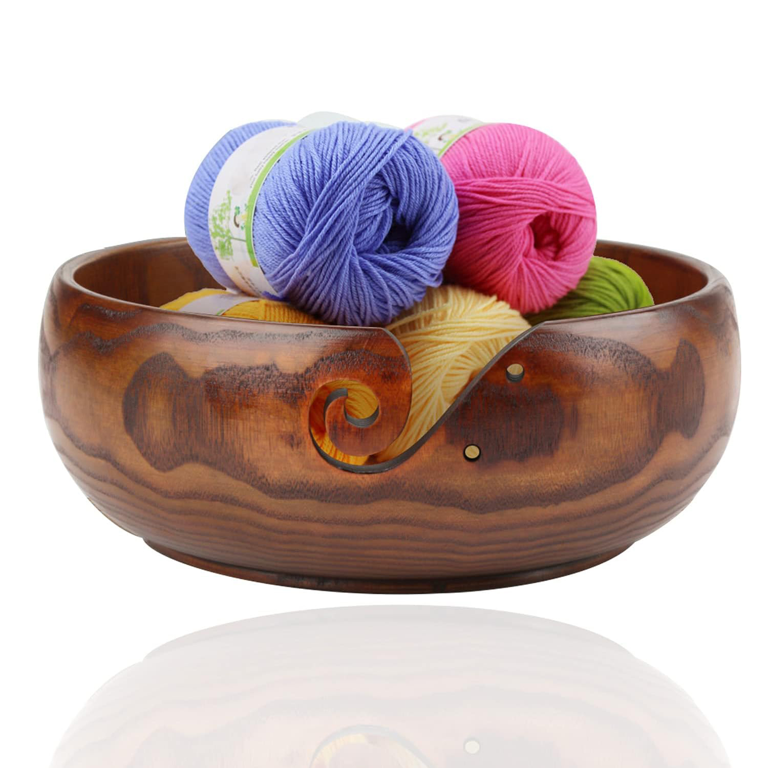 Miska Podavač Na Háčkovací Přízi Na Pletení Dřevěná