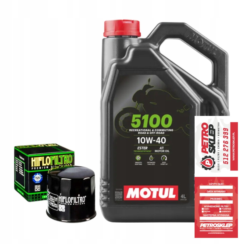 Motul 5100 MA2 4T 10W40 4L +filtr Hiflo