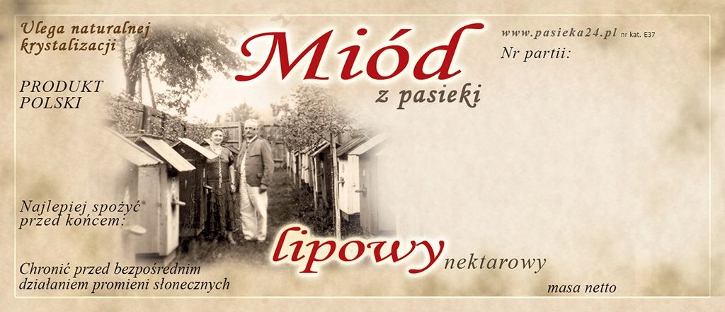 

Etykiety na miód lipowy (100szt) wzór E37