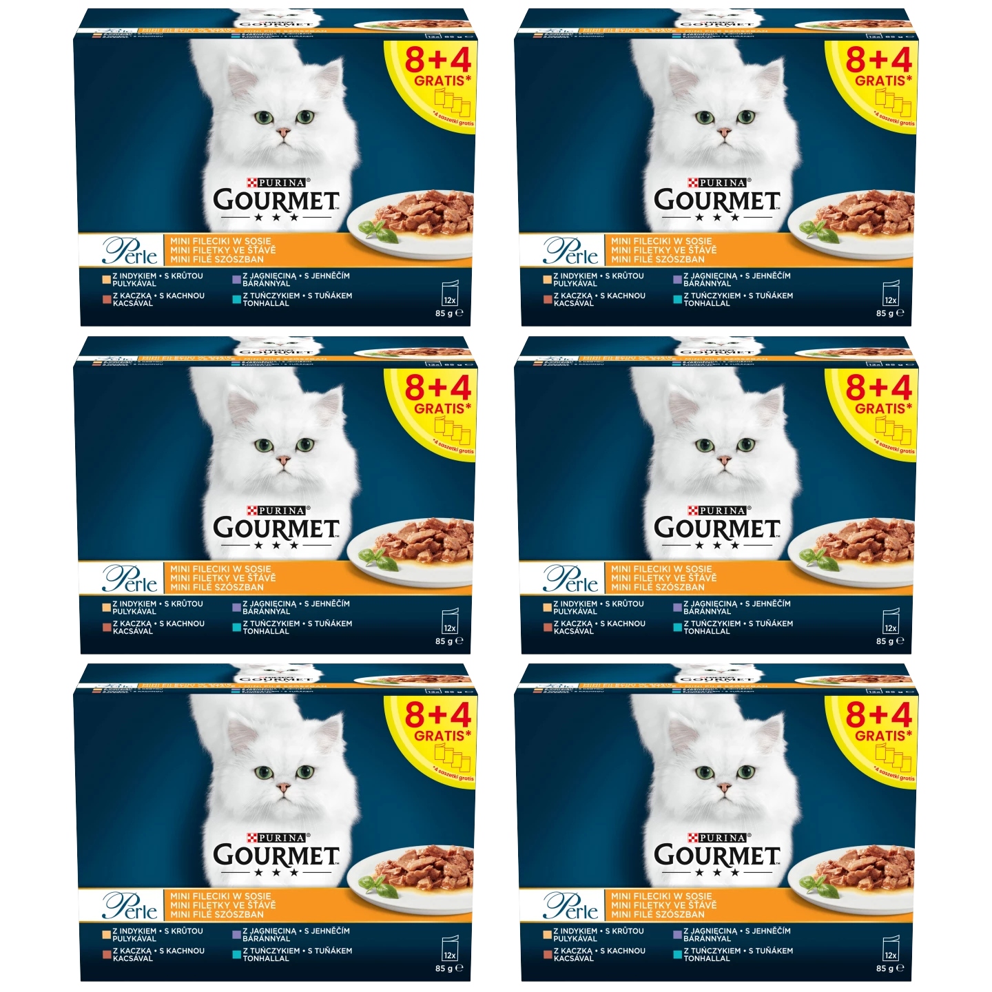 Purina Gourmet Perle Mini Filetky v omáčce, sáčky 72x85g