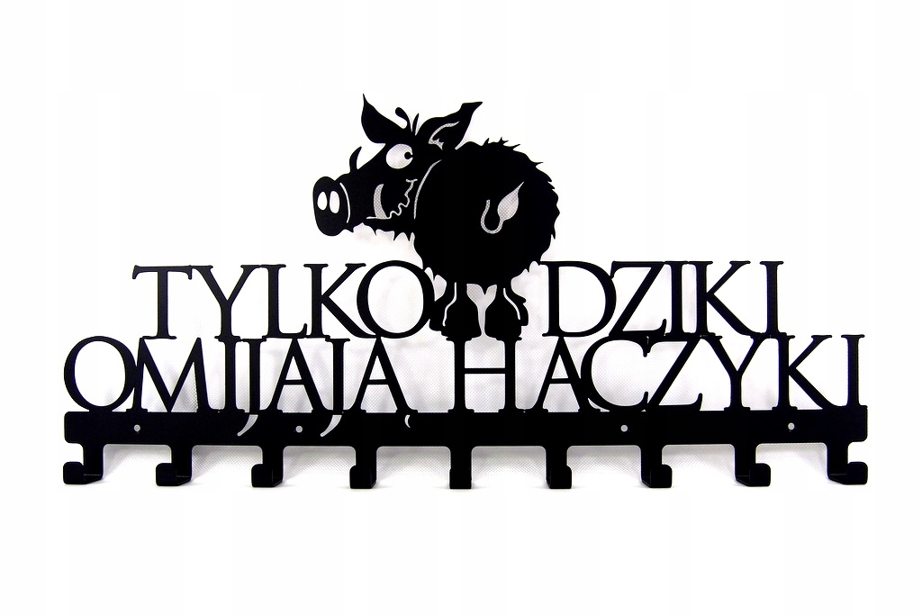 

Dekoracyjny Wieszak ścienny na ubrania klucze Dzik