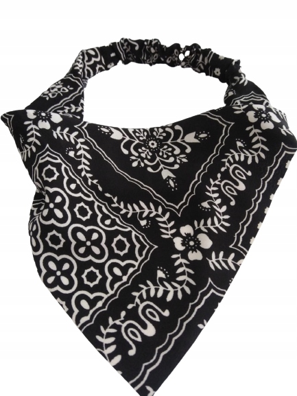 OPASKA LETNIA NA GŁOWĘ CZARNA NA GUMCE CHUSTKA NA LATO Marka inna