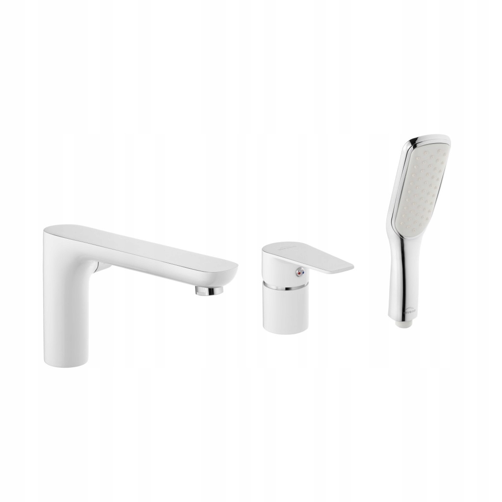 3-otvorová vaňová batéria Dokos biela (BW-19-S02-V) /sm/
