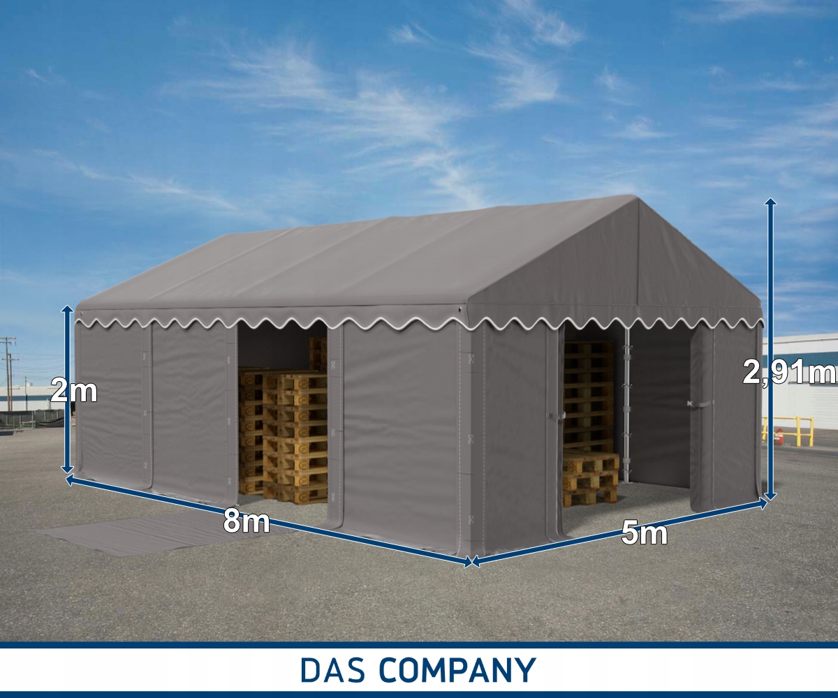 Namiot HOME 5x8 magazynowy RÓŻNE KOLORY Szerokość 5 m